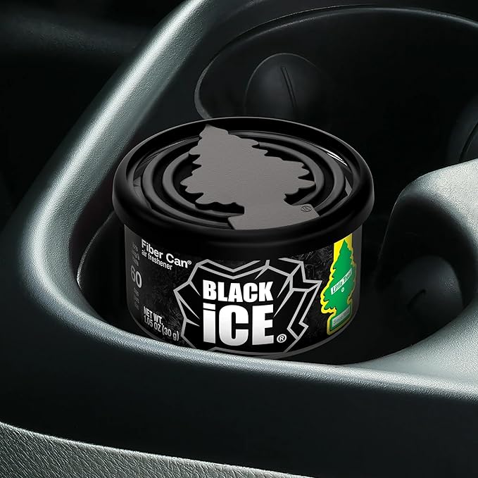 Little Trees Fiber CAN, Black Ice (Pack of 6)