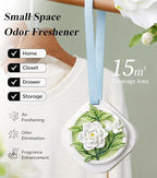 White Tea Scent Air Freshener for Closet, Drawer, Car, Gym Bag, Linen Storage, Essential Oil Plaster Diffuser Longer-Lasting Odor Eliminator Than Home Fragrance Sachets for Small Spaces - 2 Pack