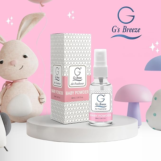 G's Breeze Baby Powder Air Freshener - Soft & Soothing Fresh Baby Powder Scent - Ideal for Nurseries, Bedrooms, Living Rooms & More - Elevate Your Space with Comforting Aroma