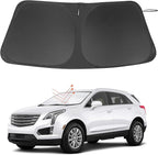 Windshield Sun Shade Custom Fit for 2017-2024 2025 2026 Cadillac XT5 Accessories Foldable Sunshade Sun Blocker Protect Car from Sun Rays & Heat Damage Keep Car Cooler