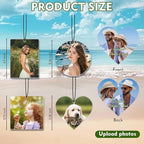 Custom Air Fresheners with Picture - Personalized Air Freshener for Car, Double Sided Customizable Photo Text,Birthday Wedding for Men Women Girlfriend Boyfriend (Rectangle)