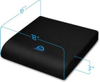 Premium Large Gel Seat Cushion, Memory Foam Seat Cushion for Recliner, Wheelchair, Office Chair, Car, Floor, Dining Chair, Sciatica, Coccyx, Back Pain & Pressure Sore Relief, Design with Ventilation