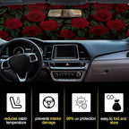 Windshield Sun Shade Foldable Car Front Window Covers for Car Accessories Sun Heat UV Rays Visor Protector Protection for Universal Cars SUV Truck (Rose)