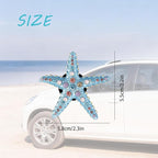 Starfish Car Decor,Cute Beach Car Vent Clip,Colorful Rhinestones Starfish Car Air Freshener,Ocean Themed Accessories for Women Teens,Refillable Diffuser (Blue Starfish)