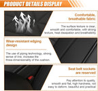 Luxury Faux Leather Car Seat Cover, Anti-Slip Waterproof Universal Front Bottom Seat Protector with Storage Pocket, Triangular Pattern Vehicle Seats Cushion for Sedans, SUVs, Trucks (Black)