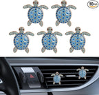 5 PCS Sea Turtles Car Decor, Cute Beach Themed Air Freshener Vent ClipsCar Accessories Decoration for ，Reusable Essential Oil Diffuser, Universal for Most Cars (Blue)