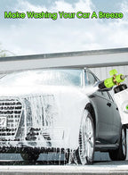 Foam Cannon for Pressure Washer (Wide Mouth), Stainless Steel Filter Thick Snow Car Wash Foam Gun, Adjustable Soap Cannon with 1/4“ Quick Connector, Additional 1.1mm Orifice Nozzle, 1L HDPE Bottle