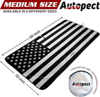 Windshield Sun Shade - American Flag Design, High-Resolution Sun Visor for Car, Truck, SUV with Mirror Cut-Out for Interior Sun Protection, Foldable Car Sun Shade (Black and White, Medium)