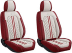 Premium Nappa Leatherette Car Seat Cover Set Custom Fit for Honda CR-V CRV 2000-2023 2024 2025 2026 Water-Proof Breathable Faux Leather Seat Cushion Protectors (Front 2 Seats,Beige Red)
