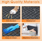 Waterproof Dog Car Seat Cover for Back Seat - Durable, Scratch Proof Pet Hammock with Nonslip Design & Storage Pockets, Fits Cars, SUVs, Trucks- S, Black/Orange