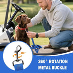 2 Pack Dog Seat Belt Tether for Golf Cart, Pet Dog Seat Belt Harness for Car, Adjustable Golf Dog Collar Leash for Golf Cart Pet Safety Protection to Prevent Accidental Injury