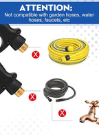 Short Pressure Washer Gun, 5000 PSI Max Swivel High Pressure Washer Extension Wand with 5 nozzles, M22 14MM Swivel Connect & M22 15MM, Car Wash Kit Power Washer Gun for Cars, Driveway, Yard, Fence