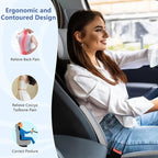 Car Seat Cushion with Neck Pillow & Lumbar Support Back Sciatica Tailbone Pain Relief Car Pillows Ergonomic Memory Foam Back Support for Driving Seat Office Chair Wheelchair 3 Pcs Grey