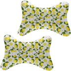 Car Neck Pillows Bone Shape 2 Pack Headrest Fit for Cars Pillow for Home and Office Chair Nap/Neck Pain Relief, Compatible with Yellow Lemon