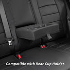 coverdream 2026 Rav4 Seat Covers Custom Fit for 2026 Toyota Rav4 Hybrid (Woodland/Limited) SUV,Full Set Luxury Waterproof Leather Car Seat Protector Black