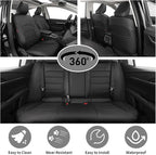 EKR Camry Seat Covers for Toyota Camry XSE,XLE 2025 2026 Waterproof Leather Car Seat Cover Full Set for Trucks SUV-Faux Leather (Black)