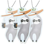 Cute Coffee Sloth Car Air Freshener Scented With Premium Oils By Fresh Fresheners (4 Pack)