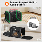 24 x 17 x17 Extra Large cat Carrier up to 30 lbs,for pet car Travel and Long Road Trip,with Curtains and Leakproof Portable Litter Box