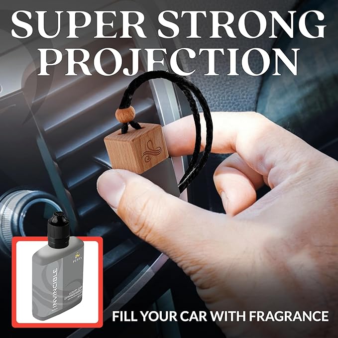 Invincible Car Air Fresheners (Refill) | Affordable Air Fresheners for Men | 50ml Car Diffuser Refill | 3 Months Freshener Long Lasting | Gift-Ready Women's Car Pefume by Perfa
