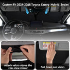 INSAUTO Windshield Sun Shades Custom Fit for Toyota Camry 2007-2017- Sunshade for Front Window Cover - Double Layer Heat Shield Sun Visor Cool Car Accessory