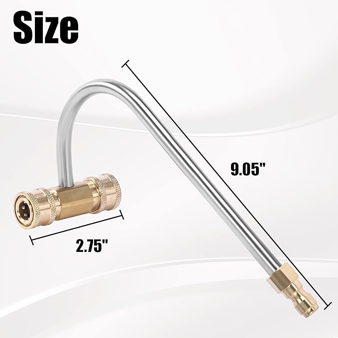 Pressure Washer Gutter Cleaner Attachment, 4000 PSI, Gutter Cleaning for Power Washer with 4 Nozzles, 1/4 Inch Quick Connect