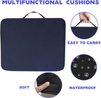 Black Stadium Seat Cushion 2 Pack, Boat Canoe Kayak Seat Cushion, Bleacher Seat Cushion, Portable and Extra Thick Cushion for Any Outdoor Events