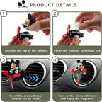 Car Air Fresheners Cute Cartoon Mouse Pilot Car Diffuser Rotating Propeller Automotive Air Outlet Fan Creative Car Perfume Decoration Cool Car Accessories (Men)
