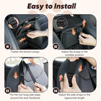 QUMY Dog Car Seats for Small Dogs Up to 11lbs, Portable Center Console Dog Booster Seat, Multi-Purpose Puppy CarSeat with Adjustable Safety Belt, Travel Pet Car Carriers for Small Dogs and Cat, Black
