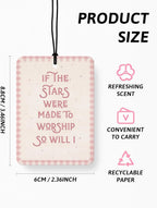 Pink Christian Air Freshener 4 Pcs, Religious Faith Based Bible Verse Hanging Air Freshener for Cars Closet Drawer Books, Girly Christian Car Accessories Mirror Decor for Women