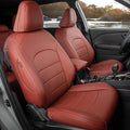 coverdream Forester Leather Seat Covers Full Set for 2025 2026 Subaru Forester Limited,Premium,Sport,Touring Fully Covered,Luxury Waterproof SUV Seat Cushion Car Seat Protector(Wine Red)