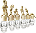 7 PCS MINI 10ml Skull Perfume Bottle for Car Air Freshener Pendant Essential Diffuser Oil Fragrance Aromatherapy Empty Bottle Decor (skull glass bottle)