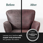 Clyde's™ Leather Conditioning Cream | All Natural, Non Toxic Formula | Restore & Repair Sofas, Car Seats, Shoes and More
