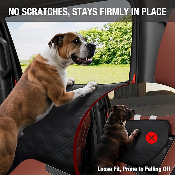 Dog Car Door Protector – 20% Larger Design for Trucks & Large SUVs, Thickened Waterproof Door Panel Covers, Protects Doors from Dog Scratching