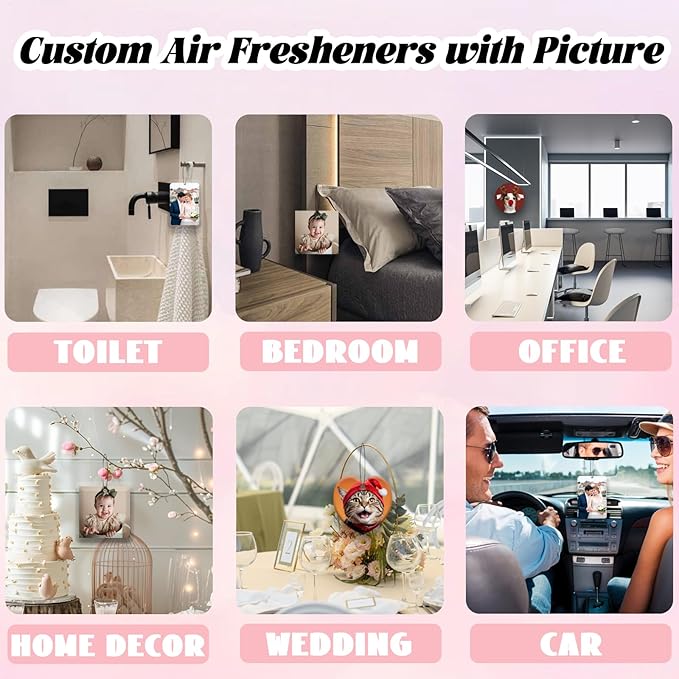 Custom Logo Car Air Freshener - Wholesale Personalized Double-sided with Picture/Text/Logo (50pcs)