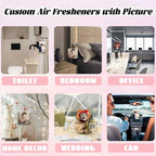 100Pcs Custom Car Air Fresheners with Picture Logo - Personalized Double-sided Car Air Fresheners with Picture Photo Text Logo Office Wardrobe Bathroom Hanging Ornaments (100 Rectangle)