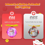 Lucky Cat Car Air Freshener with 6-Color Auto Light Up & 4 Scented Pads – Subtle Fragrance, Decorative Auto Accessories, Cute Mother's Day and Father's Day Small Gifts