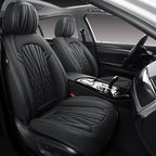 Seat Covers for Cars, Waterproof Seat Covers, Leather Car Seat Covers 2 Pack, Universal Seat Cushion Protector for Most Cars Black