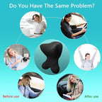 Car Neck Pillow for Driving Seat Car headrest Pillow/Gaming Chair Pillow with Adjustable Strap Removable Cover Ergonomic Design Neck Support Pillow for auto, Office Chair, Gaming Chair(Black)