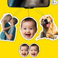2 PCS Custom Air Fresheners with Picture,Personalized Double Sided Photo Air Freshener for Car with Scents Freshener, Customized Face Air Freshener Car Wardrobe Bathroom Hanging Ornaments
