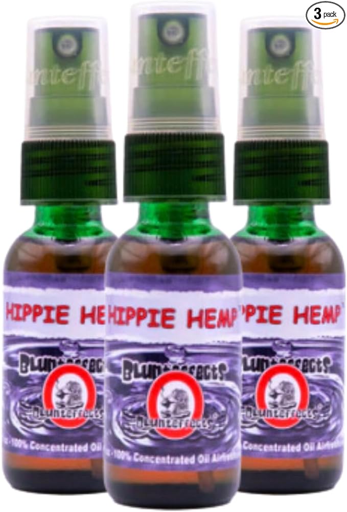 Blunteffects Blunt Effects 100% concentrated Air Freshener Oder Neutralizing Spray (hippie hemp 3 Pack)