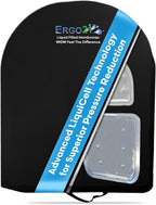 ERGO21 Lumbar Support Pillow for Office Chair, Car, Driving Seat, Auto, Lower Back Pain | Great Back Support with Liquid Filled Membranes | Small Size, (18" W x 18”x 1.5”)
