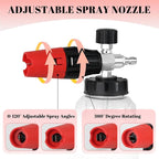 Sooprinse Short Pressure Washer Gun with Foam Cannon, Foam Cannon for Pressure Washer, 1/4 Inch Quick Connector, 5 Nozzle Tips with Car Wash Mitt, 1 Liter