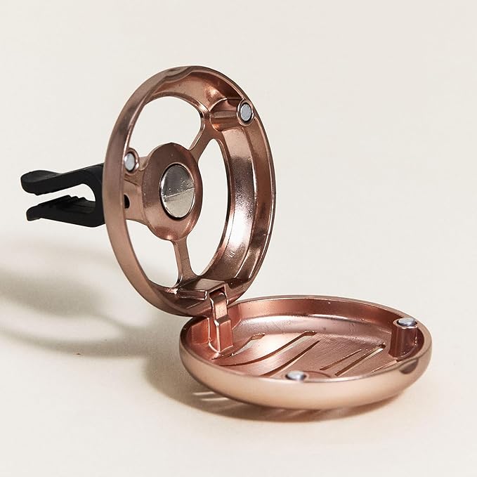 MAISON BERGER Luxury Car Air Freshener Vent Clip – Refillable Scent Diffuser for Car Vents, French-Made, Adjustable Fragrance (No Pods/Refills Included, 1.75” Diameter) - Pink Copper