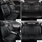 Leather Seat Covers,Car Seat Protector Waterproof,Seat Covers Full Set, Car Seat Protectors 5 Seats,Automotive Seat Covers Fit for Most Cars Black