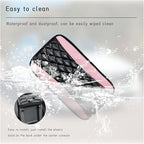Car Center Console Cushion Pad, Universal Leather Waterproof Armrest Seat Box Cover, Comfortable Auto Armrest Cover Protector, Car Interior Decor Accessories for Most Vehicles (Pink)