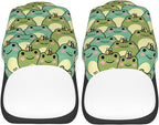 Delerain Car Seat Covers Set 2Pcs, Cute Chubby Frog Universal Front Car Seats Vehicle Enterior Protector Suitable Fits Most Car Auto SUV Sedan Truck