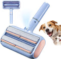 Pet Hair Remover, Pet Hair Removal Tool, Reusable Lint Roller with Double Roller,Cat and Dog Hair Remover for Furniture, Couch, Carpet, Car, Dual Trapping compartments with Spray Function