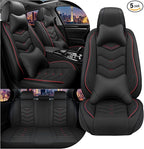 CTDS Car Seat Covers for Chevy Trax 2015-2026, Stylish Sport Seat Cover, Premium Nappa Leather Car Seat Cover. Automobile Seat Covers Sets.(Luxury 5 Seats/Black)