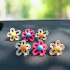 6Pcs Flower Air Vent Clip Car Accessories Air Freshener Dashboard Accessories Charm Car Inter Decor