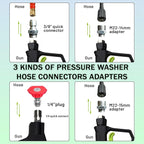Short Pressure Washer Gun with Foam Cannon,High Pressure Wash Foam Gun with 1/4 Inch Quick Connector,5 Pressure Washer Nozzle Tip